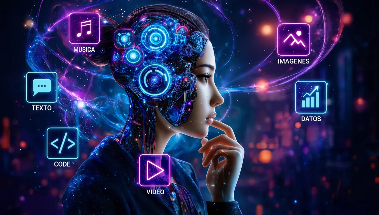 IA multimodal: cómo una sola herramienta puede generar texto, imagen, video y audio